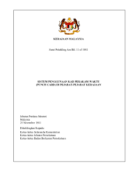 Tiap bulan di hujung bulan.^_^ see more of saya yang menurut perintah on facebook. Pdf Kerajaan Malaysia Surat Pekeliling Am Bil 11 Of 1981 Sistem Penggunaan Kad Perakam Waktu Punch Card Di Pejabat Pejabat Kerajaan Suhaimi Abdullah Academia Edu