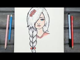 رسم سهل تعليم رسم بنت سهل بطريقة سهلة وبسيطة رسم بنات كيوت youtube art female sketch female