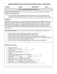 Inferences Lesson Plan Inferring Lessons Inference Mini Lesson Plans