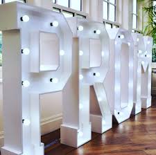 Hire Large Prom Light Up Led Letter Lights Preston Lancashire And Across The North West Region Uk Prom Venues Starry Night Prom Prom Decor