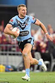 Nsw centre tom trbojevic runs to score a try during state of origin i. Manly Sea Eagles Football Star Tom Trbojevic Debuts Stunning New Blonde Girlfriend Kristi Wilkinson