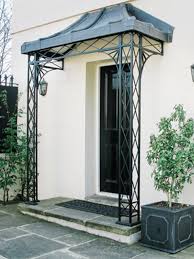 In applications that use these brackets along with other awning brackets, wall mount or f brackets mount onto bay and roof brackets which are attached to building first. Metal Door Canopies Porches Verandas Bespoke Handcrafted