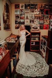 Bride Wedding Wedding Dress Kenneth Winston Record Store Retro Edgy Lace T Kenneth Winston Wedding Dresses Wedding Dress Shopping Dress Gallery