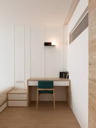 Homedesigning Modern Apartment Design Maximizes Space Minimizes Distraction Modern Apartment Design Apartment Design Study Table Designs