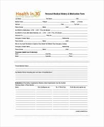 Personal Medical History Form Template Beautiful Sample Medical Form Medical History Health History Form Wedding Invitation Wording Templates