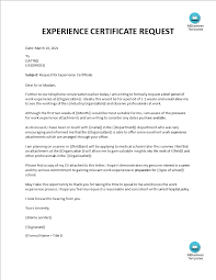 An experience certificate certifies your skills, experience, and conduct. Sample Work Experience Letter Templates At Allbusinesstemplates Com