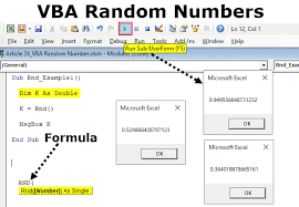 vba random numbers use rnd vba function for random number