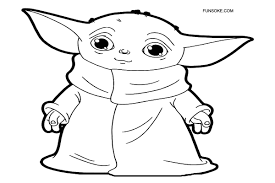 He is so cute 3 months ago. Baby Yoda Coloring Page Free Printable Funsoke