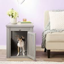 Buy New Age Pet Ecoflex Crate End Table Grey Medium At Chewy Com Free Shipping And The Best In 2020 Crate End Tables Furniture Style Dog Crate Dog Crate End Table