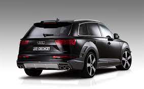 Download Wallpapers Audi Q7 S Line 2017 Je Design 4k Black Q7 Tuning Q7 Luxury Suv Audi Besthqwallpapers Com Audi Q7 Audi Audi Q7 S Line