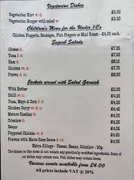 Roseycombe Pub Here S A Copy Of Our Menu And Our Current Facebook
