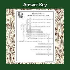 There will also be a list of synonyms for your answer. Personal Finance Health And Life Insurance Crossword Puzzle Tpt