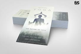 Free Yoga Greetings Rackcard Designs Mockup Design Mockup Free Logo Design Mockup Rack Cards Design