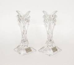 Mikasa platinum prism wedge crystal candle holders 139801469. Vintage Mikasa Crystal Candle Holders Etsy Crystal Candle Holder Mikasa Crystal Candle Holders