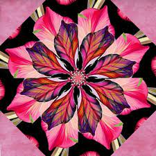 Floral and geometric prints mix effortlessly to bring texture and contrast to this fresh wall hanging. Pre Cut Quilt Kit Floral Fantasia Kaleidoscope Quilting By P B Textiels