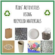 Kids Activities Using Recycled Materials The Activity Mom Recycling Activities For Kids Activities For Kids Recycling Activities