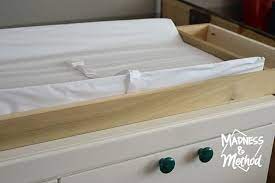 Maybe you have own idea about changing table topper. Diy Baby Change Table Top Madness Method