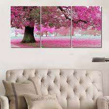 Pink & green mushrooms, vegetable modern wall art, kitchen wall art. New 3 Piece Canvas Art On Canvas Pink Cherry Blossom Large Modern Wall Art Office Decoration For Home Picture Living Room J0122 Canvas Art 3 Piece Canvas Artmodern Wall Art Aliexpress