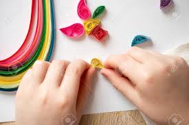 I have a free download for you to. Quilling Technique Making Decorations Or Greeting Card Paper Strips Flower Scissors Handmade Crafts On Holiday Birthday Mother S Or Father S Day March 8 Wedding Children S Diy Concept Stock Photo Picture And Royalty Free