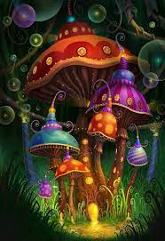 Magicmushrooms Whimsical Art Mushroom Art Fantasy Art
