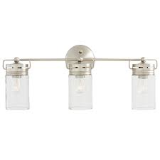 Allen And Roth B10021 Vallymede 3 Light 24 02 In Brushed Nickel Cylinder Vanity Light Vip Outlet