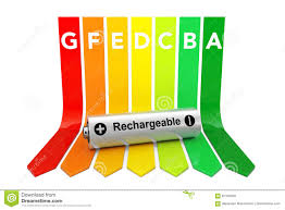 Rechargeable Battery Over Energy Efficiency Rating Chart 3d