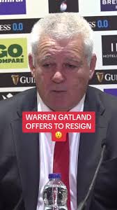 Wareen Gatland offered to resign after Wales’ stunning loss to Italy  #sixnations #fyp #rugby #wales