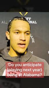 Alabama QB Austin Mack, who replaced Ty Simpson after his broken rib in the  Rose Bowl,