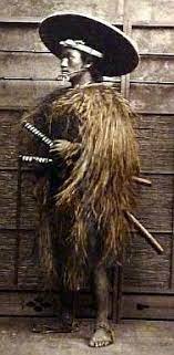 Samurai Wearing A Mino Straw Rain Cape Japanese Warrior Japanese History Samurai Warrior