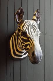 Faux Taxidermy Zebra Head Animal Friendly Decorative Art Handmade In Wales Great Britain Life Size Animal Heads Animal Head Decor Faux Taxidermy