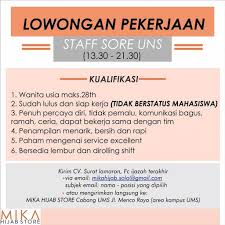 Lowongan kerja sinarmas mining group. Lowongan Kerja Staff Mika Hijab Store Di Solo Info Loker Solo