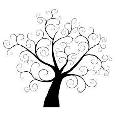 Black And White Outline Tree Clipart Math Tree Clip Art For Personal Use Only Button Art Button Crafts Cross Stitch Tree