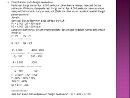 P p1 q q1 p2 p1 q2 q1 math is like love, a simple idea contoh soal ketika harga $160, jumlah barang yang diminta. Matematika Ekonomi Nama Kelompok Sony Andrian Ppt Download