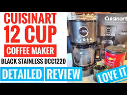 It looks great and brews a good cup of coffee. Detailed Review Cuisinart 12 Cup Black Stainless Coffee Maker Dcc 1220 How To Make Coffee Youtube