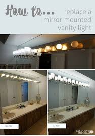 In this video i share more clips from our bathroom renovation project. Replacing A Light Fixture On A Vanity Mirror Modern Master Bathroom Bathroom Light Fixtures Update Bathroom Light Fixture