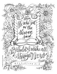 Coloring Page Bible Verse Revelation 21 5 Download Bible Verse Coloring Page Bible Coloring Bible Coloring Pages