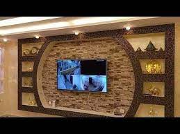 أحدث صور لمكتبات جبس بورد لشاشة التلفزيون 2020 الجزء الثاني handmade gypsum youtube ceiling light design tv room design open house plans