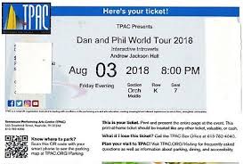 Dan And Phil Tickets Saint St Louis Missouri 7 29 Fabulous