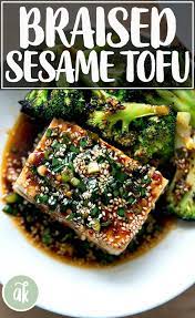 Warm Tofu With Spicy Sesame Sauce Alexandra S Kitchen Recipe Vegetarian Recipes Healthy Asian Vegetarian Recipes Tofu