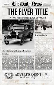 1 Page Newspaper Template Adobe Photoshop Users Only 11x17 Etsy Newspaper Front Pages Vintage Newspaper Newspaper Template