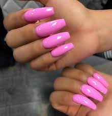 Barbie Vibes Barbies Barbie Pinknails Coffinnails Longnails Acrylicnails Nailsbykarly Teamkarly Losangeles Th Barbie Pink Nails Nail Shapes Toe Nails