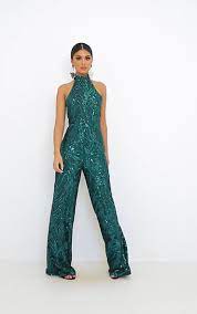 Green Sequin Jumpsuit Free Delivery Www Workscom Com Br