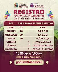 Pension Bienestar Mayo 2026