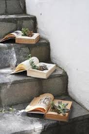 How To Diy Book Succulent Planter Great For Library Or Book Lovers Event Would Look Awesome On Stairs By The R Succulents Succulent Planter Picnic Decorations