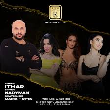 Singer Ithar, singer Naryman, and bellydancers Otta and Maria performing  live