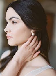 Tropfen Perlenohrringe, Brautperlenohrringe, Hochzeitsperlenohrringe