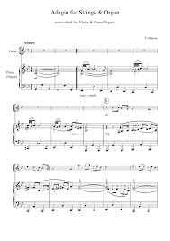 Adagio In G Minor For Piano And Violin Duet
