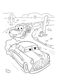 Lightning mcqueen coloring page free printable. Lightning Mcqueen And Doc Hudson Race Coloring Page Boyama Sayfalari Desenler Sevimli Karikatur