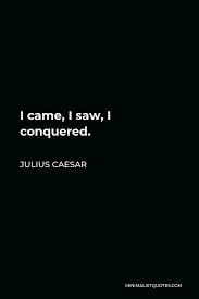 Julius Caesar Quote I Came I Saw I Conquered