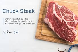 Chuck steak is inexpensive and comes from the muscle between the neck and shoulder blades of the beef cattle. What Is Chuck Steak